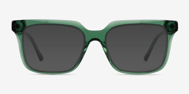 Sandie Crystal Green AcetateEyeglass Frames from EyeBuyDirect, with Tinted Lenses