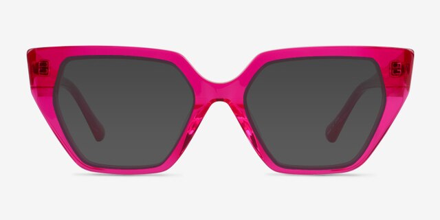 Dionne Crystal Fushia Pink AcetateEyeglass Frames from EyeBuyDirect, with Tinted Lenses