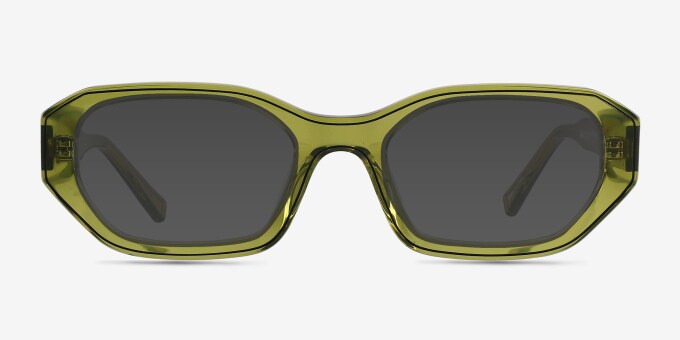 Nina Rectangle Crystal Olive Green Full Rim Eyeglasses | Eyebuydirect