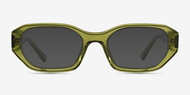Nina Crystal Olive Green AcetateEyeglass Frames from EyeBuyDirect, with Tinted Lenses
