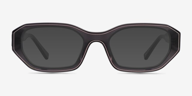 Nina Crystal Dark Gray AcetateEyeglass Frames from EyeBuyDirect, with Tinted Lenses