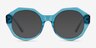 Gerania Crsytal Blue AcetateEyeglass Frames from EyeBuyDirect, with Tinted Lenses