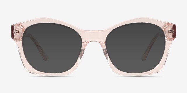 Aronia Crystal Light Pink AcetateEyeglass Frames from EyeBuyDirect, with Tinted Lenses