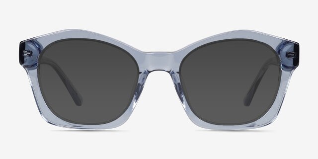 Aronia Crsytal Blue AcetateEyeglass Frames from EyeBuyDirect, with Tinted Lenses