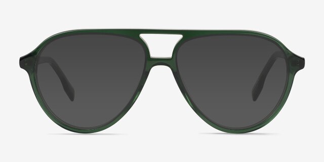 Verbena Crystal Green AcetateEyeglass Frames from EyeBuyDirect, with Tinted Lenses