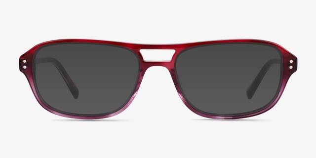Cirrus Gradient Red AcetateEyeglass Frames from EyeBuyDirect, with Tinted Lenses