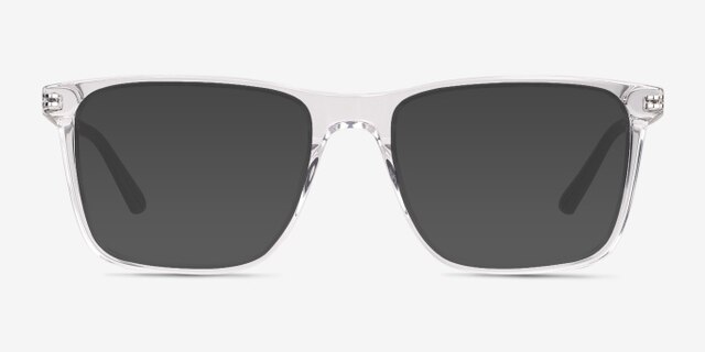Vim Crystal Gray AcetateEyeglass Frames from EyeBuyDirect, with Tinted Lenses