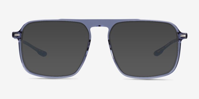Zip Crystal Blue AcetateEyeglass Frames from EyeBuyDirect, with Tinted Lenses