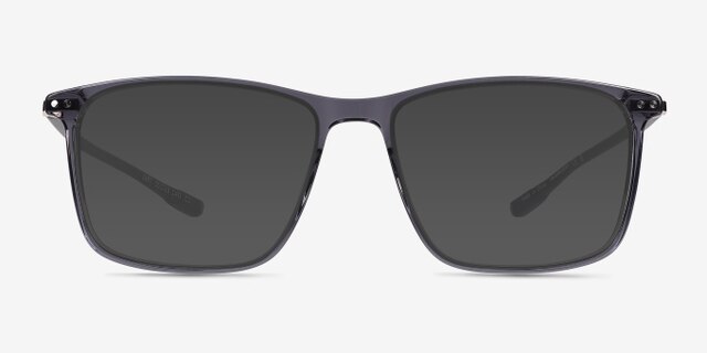 Dart Fade Crystal Gray AcetateEyeglass Frames from EyeBuyDirect, with Tinted Lenses
