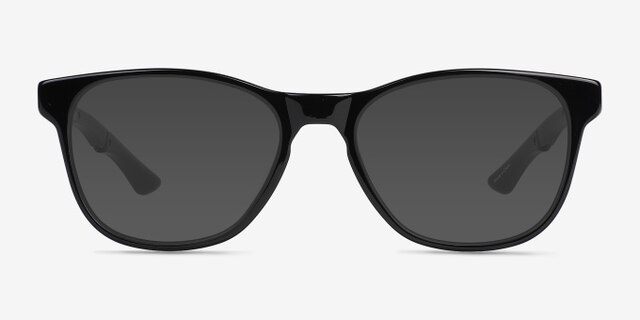 Fortitude Solid Black AcetateEyeglass Frames from EyeBuyDirect, with Tinted Lenses