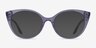 Leilani Clear Purple AcetateEyeglass Frames from EyeBuyDirect, with Tinted Lenses