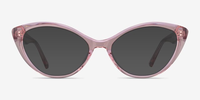 Melanie Crystal Pink AcetateEyeglass Frames from EyeBuyDirect, with Tinted Lenses