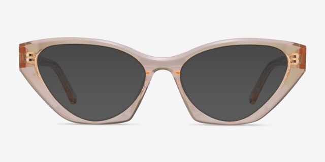 Angelina Crystal Melon AcetateEyeglass Frames from EyeBuyDirect, with Tinted Lenses
