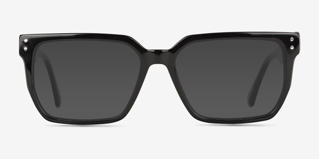 Briggs Black AcetateEyeglass Frames from EyeBuyDirect, with Tinted Lenses
