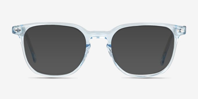 Wesley Clear Blue AcetateEyeglass Frames from EyeBuyDirect, with Tinted Lenses