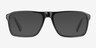 Barnett Solid Black AcétateMontures de lunettes de vue d'EyeBuyDirect, Avec des Verres Teintés