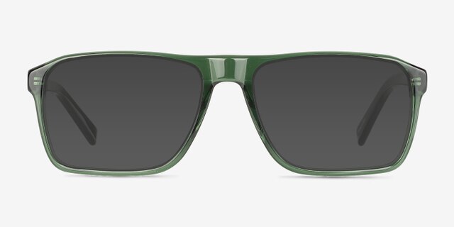 Barnett Crystal Green AcetateEyeglass Frames from EyeBuyDirect, with Tinted Lenses