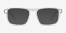 Kiel Clear Shiny Silver AcetateEyeglass Frames from EyeBuyDirect, with Tinted Lenses