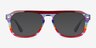 Starry Blue Red Rainbow AcetateEyeglass Frames from EyeBuyDirect, with Tinted Lenses