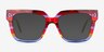 Vibrant Blue Red Rainbow AcetateEyeglass Frames from EyeBuyDirect, with Tinted Lenses