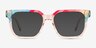 Empowered Rainbow Orange AcetateEyeglass Frames from EyeBuyDirect, with Tinted Lenses
