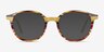 Expression Brown Yellow Striped AcetateEyeglass Frames from EyeBuyDirect, with Tinted Lenses