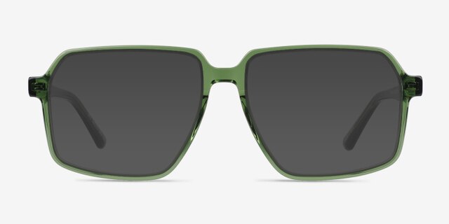 Mix Crystal Green AcetateEyeglass Frames from EyeBuyDirect, with Tinted Lenses