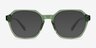 Flare Crystal Green AcétateMontures de lunettes de vue d'EyeBuyDirect, Avec des Verres Teintés