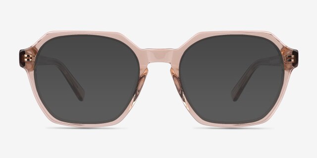 Flare Crystal Brown AcetateEyeglass Frames from EyeBuyDirect, with Tinted Lenses