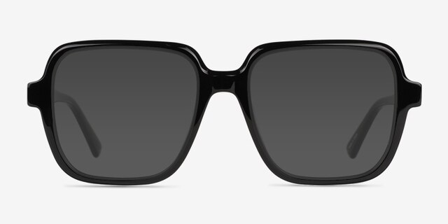 Saturday Black AcetateEyeglass Frames from EyeBuyDirect, with Tinted Lenses