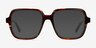 Saturday Brown Striped AcetateEyeglass Frames from EyeBuyDirect, with Tinted Lenses