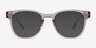 Mulligan Crystal Gray PlasticEyeglass Frames from EyeBuyDirect, with Tinted Lenses