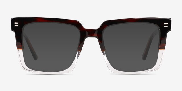 Vineyard Brown Clear AcetateEyeglass Frames from EyeBuyDirect, with Tinted Lenses