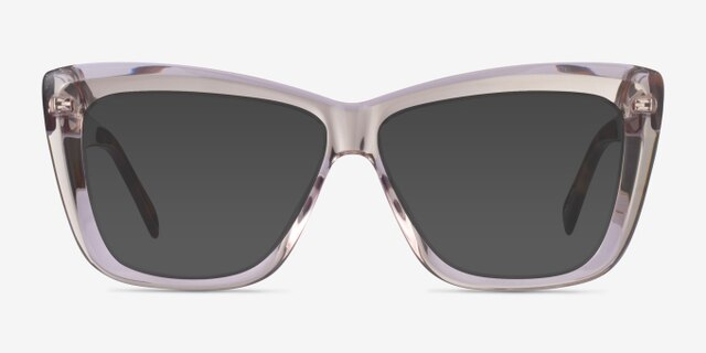 Scribble Crystal Light Brown AcetateEyeglass Frames from EyeBuyDirect, with Tinted Lenses