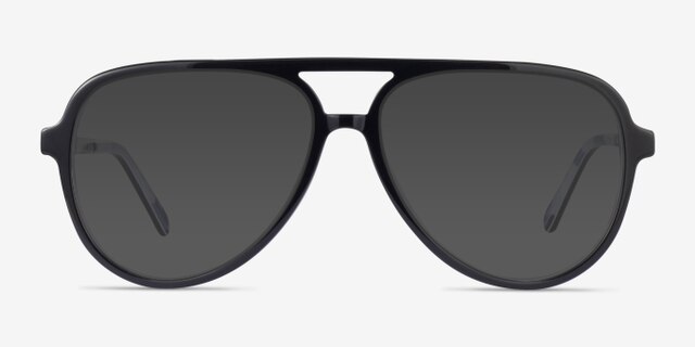 Loft Black AcetateEyeglass Frames from EyeBuyDirect, with Tinted Lenses