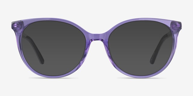Mural Purple AcetateEyeglass Frames from EyeBuyDirect, with Tinted Lenses