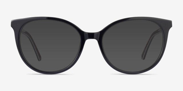 Mural Black AcetateEyeglass Frames from EyeBuyDirect, with Tinted Lenses