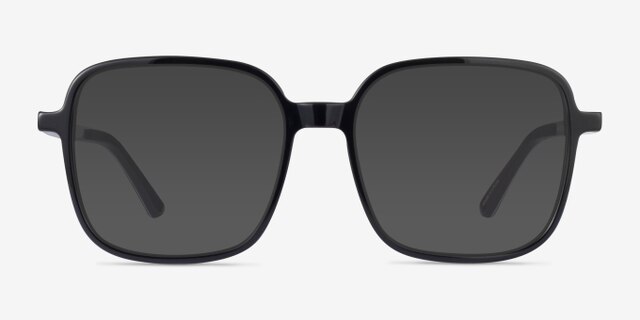 Abstract Black AcetateEyeglass Frames from EyeBuyDirect, with Tinted Lenses