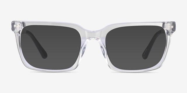 Digi Clear Black AcetateEyeglass Frames from EyeBuyDirect, with Tinted Lenses