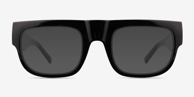 Balsam Shiny Black Eco-friendlyEyeglass Frames from EyeBuyDirect, with Tinted Lenses