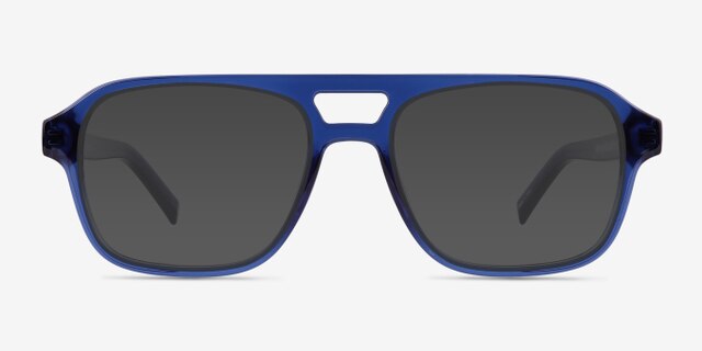 Conifer Crystal Blue Eco-friendlyEyeglass Frames from EyeBuyDirect, with Tinted Lenses