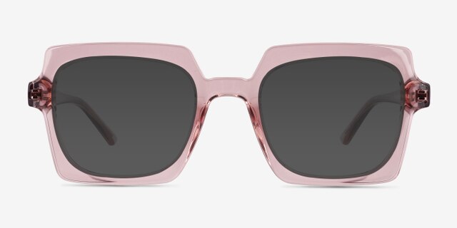 Walnut Crystal Nude Eco-friendlyEyeglass Frames from EyeBuyDirect, with Tinted Lenses