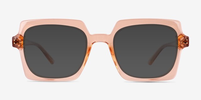 Walnut Crystal Orange Eco-friendlyEyeglass Frames from EyeBuyDirect, with Tinted Lenses
