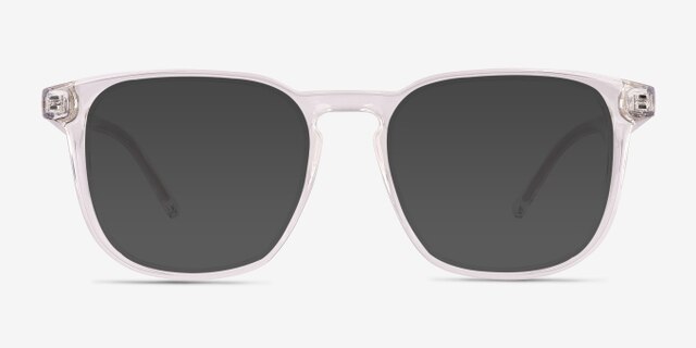 Banyan Shiny Clear Eco-friendlyEyeglass Frames from EyeBuyDirect, with Tinted Lenses