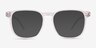 Banyan Shiny Clear Eco-friendlyEyeglass Frames from EyeBuyDirect, with Tinted Lenses