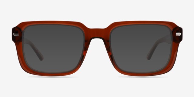 Wilder Crystal Dark Brown AcetateEyeglass Frames from EyeBuyDirect, with Tinted Lenses