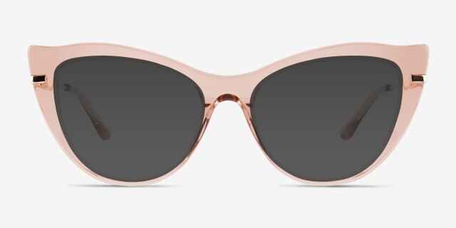 Calla Crystal Pink AcetateEyeglass Frames from EyeBuyDirect, with Tinted Lenses