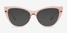 Calla Crystal Pink AcetateEyeglass Frames from EyeBuyDirect, with Tinted Lenses