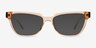 Alyssum Crystal Brown AcetateEyeglass Frames from EyeBuyDirect, with Tinted Lenses