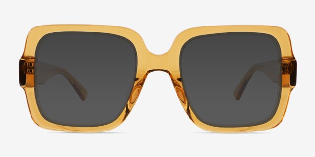 Koru Crystal Brown AcetateEyeglass Frames from EyeBuyDirect, with Tinted Lenses
